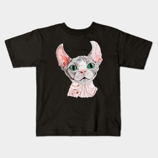 Sphynx cat portrait Kids T-Shirt